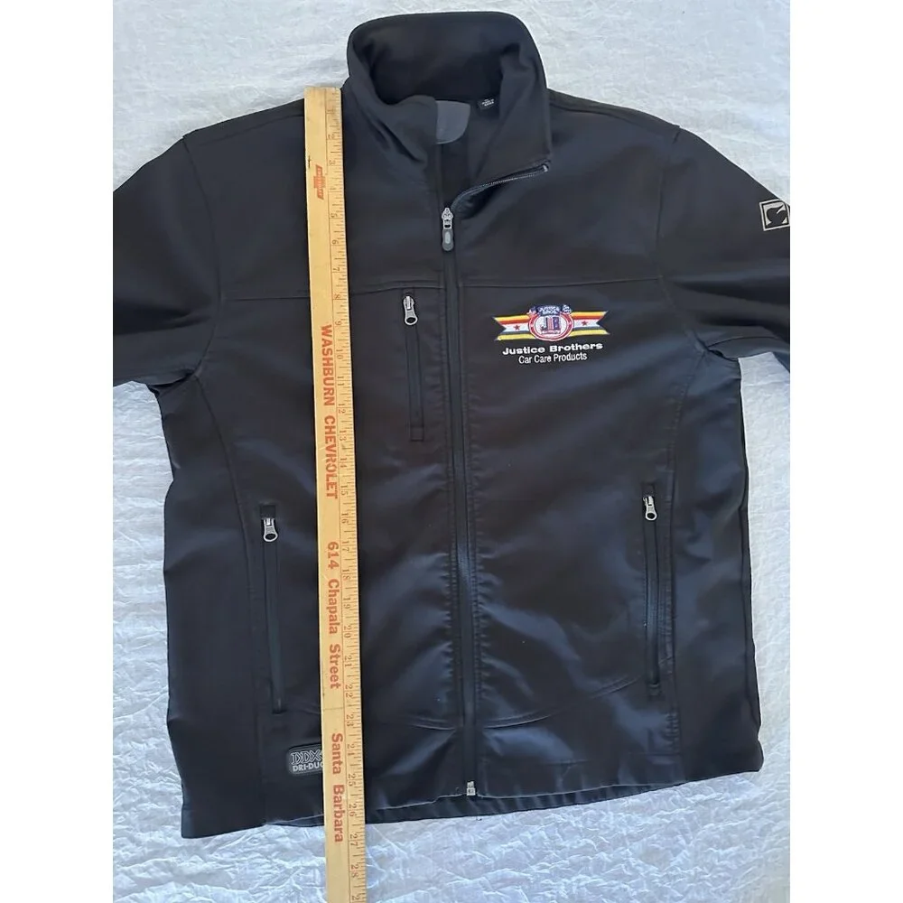 Dri Duck Men's Size Medium Lined Jacket Justice Brothers Car Care Black Collared